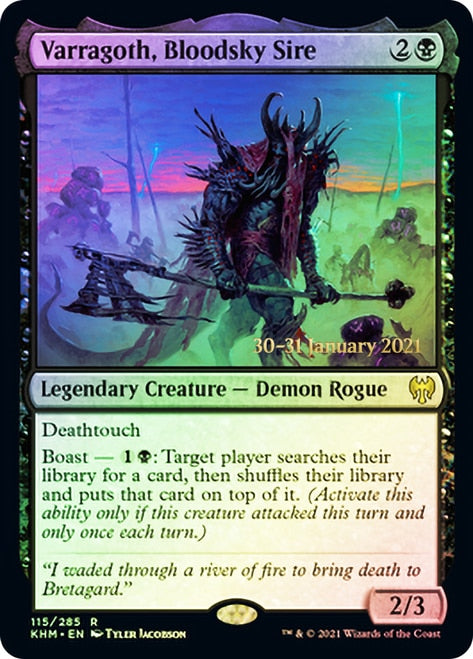 Varragoth, Bloodsky Sire [Kaldheim Prerelease Promos] | Gate City Games LLC