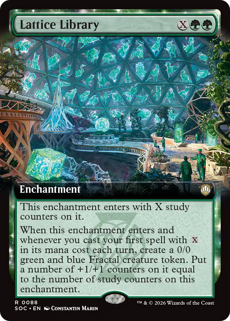 Lattice Library (Extended Art) [Secrets of Strixhaven Commander] | Gate City Games LLC