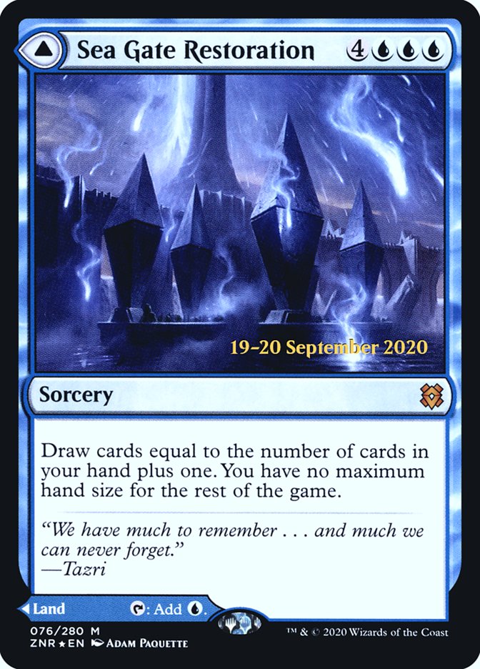 Sea Gate Restoration // Sea Gate, Reborn [Zendikar Rising Prerelease Promos] | Gate City Games LLC