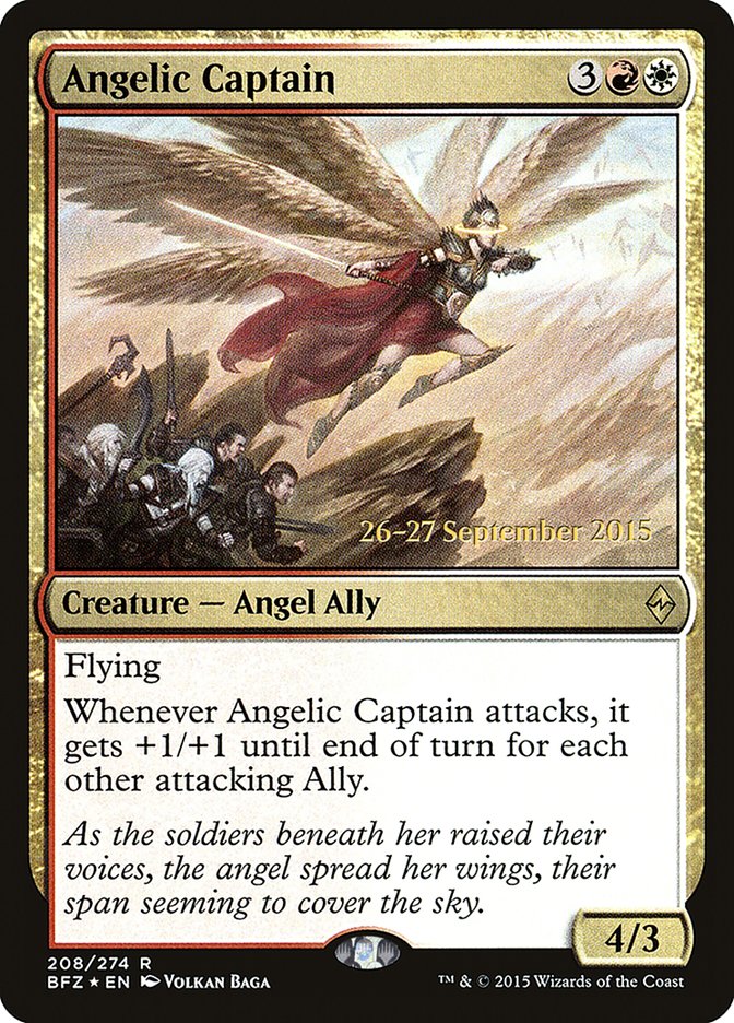 Angelic Captain [Battle for Zendikar Prerelease Promos] | Gate City Games LLC