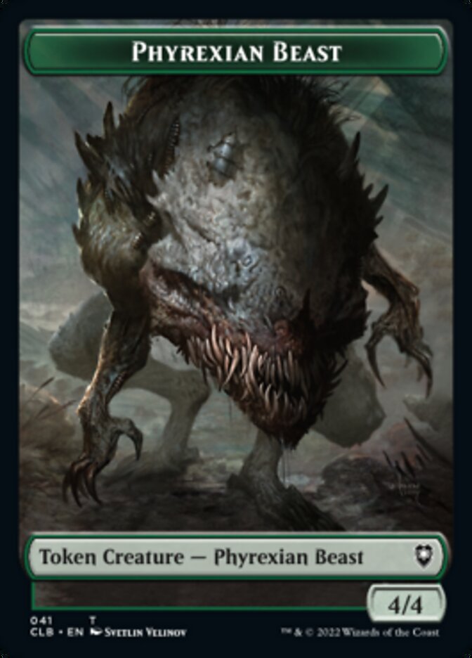 Phyrexian Beast // Wurm Double-Sided Token [Commander Legends: Battle for Baldur's Gate Tokens] | Gate City Games LLC