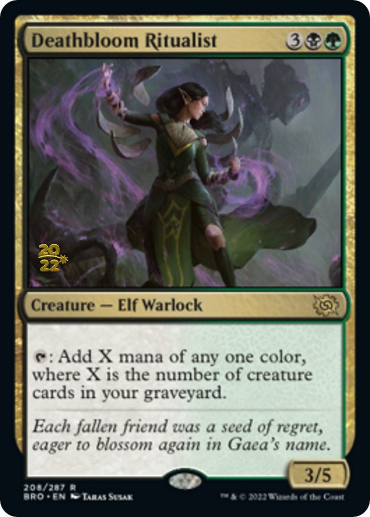 Deathbloom Ritualist [The Brothers' War Prerelease Promos] | Gate City Games LLC