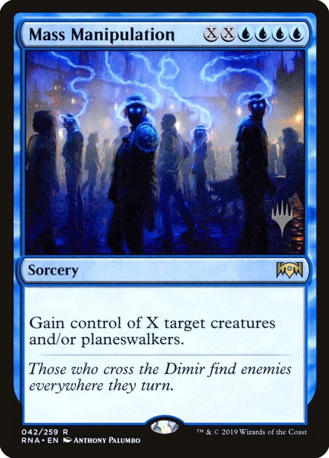 Mass Manipulation (Promo Pack) [Ravnica Allegiance Promos] | Gate City Games LLC