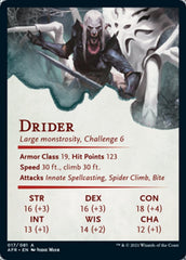 Drider Art Card [Dungeons & Dragons: Adventures in the Forgotten Realms Art Series] | Gate City Games LLC