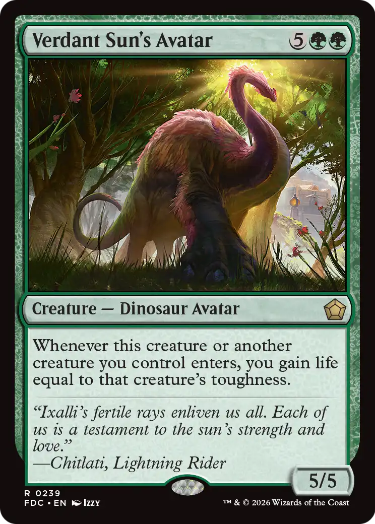 Verdant Sun's Avatar [Foundations Commander] | Gate City Games LLC