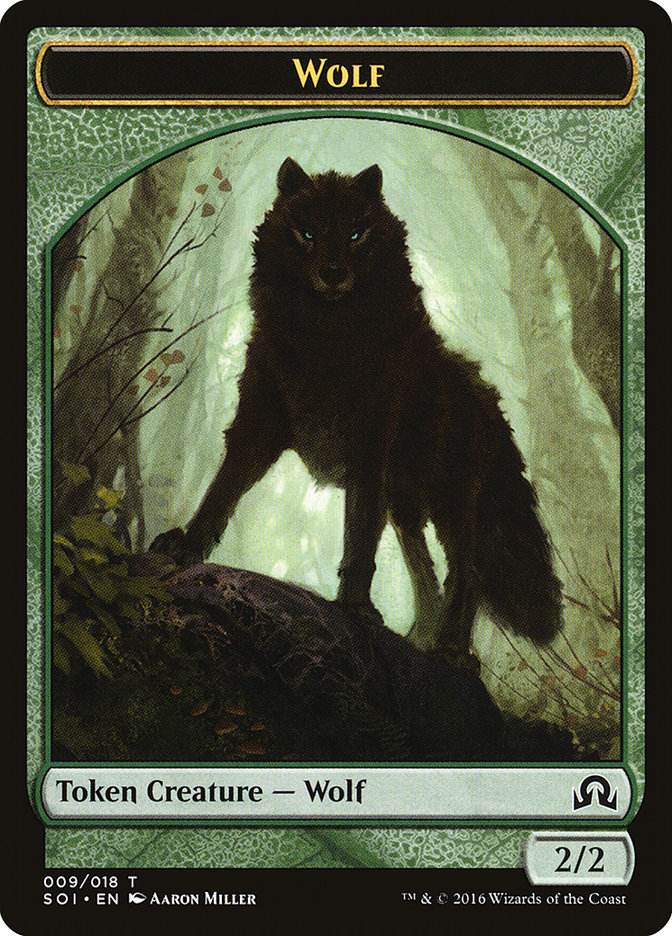 Wolf Token [Shadows over Innistrad Tokens] | Gate City Games LLC