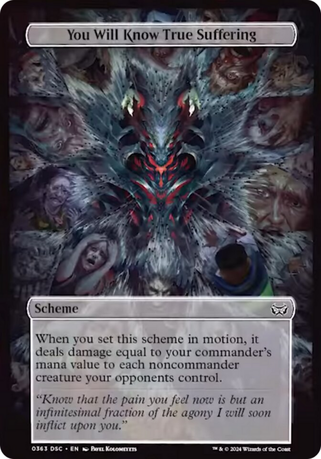 You Will Know True Suffering (Full Art) [Duskmourn: Archenemy] | Gate City Games LLC