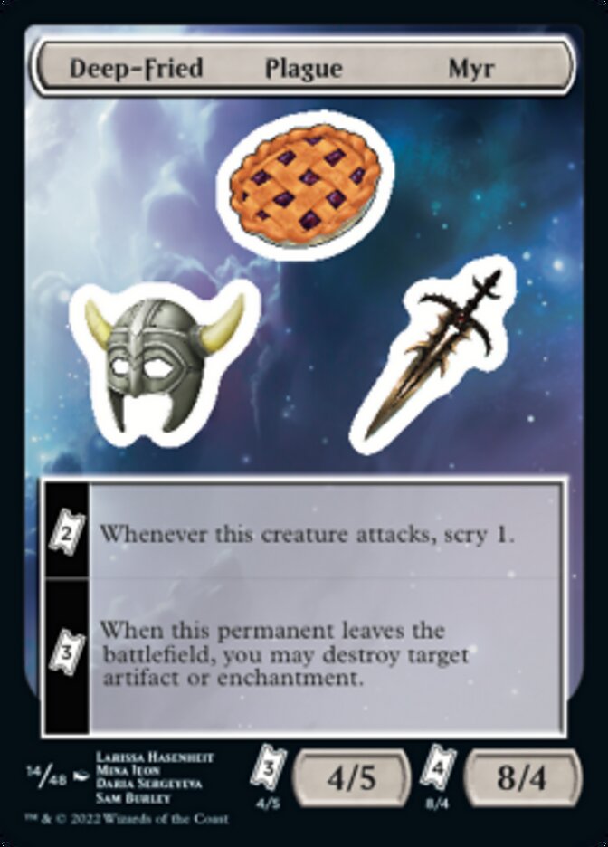 Deep-Fried Plague Myr [Unfinity Stickers] | Gate City Games LLC