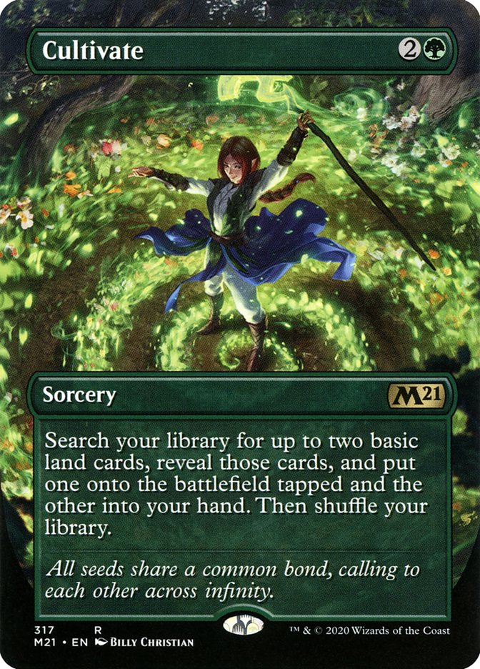 Cultivate (Borderless Alternate Art) [Core Set 2021] | Gate City Games LLC