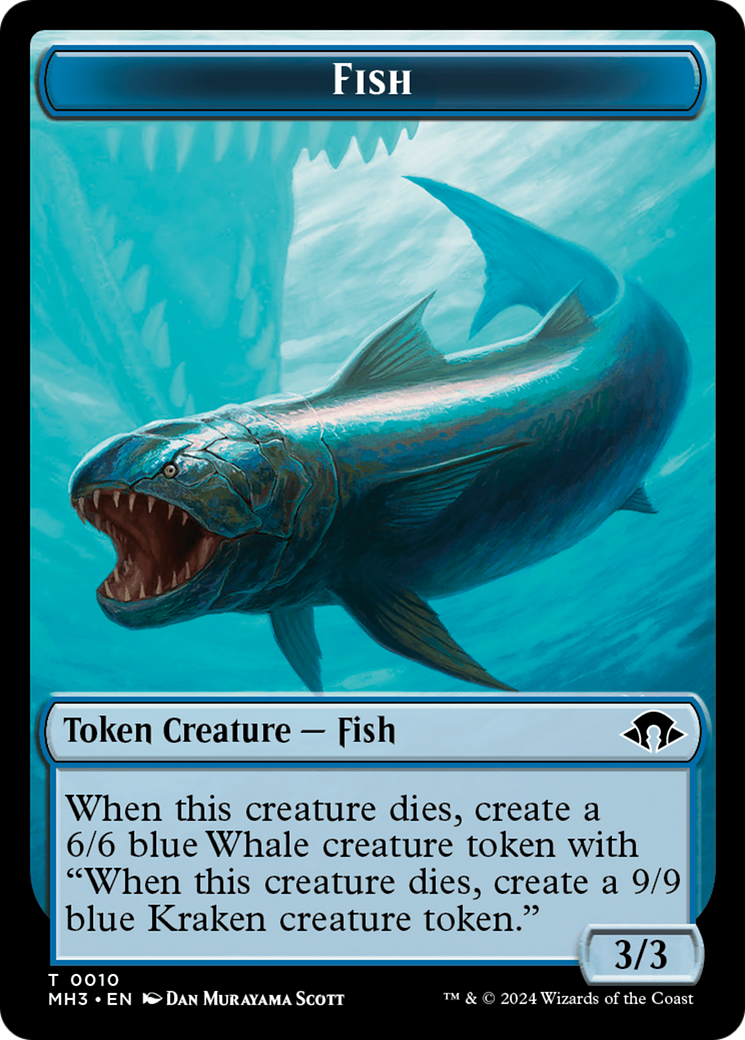 Eldrazi Spawn // Fish Double-Sided Token [Modern Horizons 3 Tokens] | Gate City Games LLC