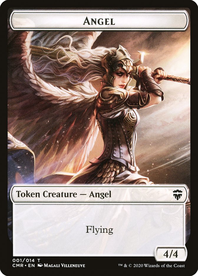 Angel // Elf Warrior Double-Sided Token [Commander Legends Tokens] | Gate City Games LLC