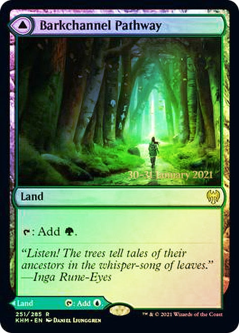 Barkchannel Pathway // Tidechannel Pathway [Kaldheim Prerelease Promos] | Gate City Games LLC