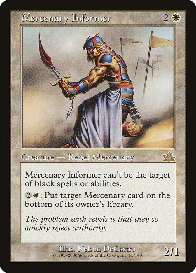Mercenary Informer [Prophecy] | Gate City Games LLC