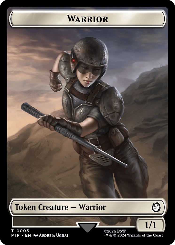 Radiation // Warrior Double-Sided Token [Fallout Tokens] | Gate City Games LLC