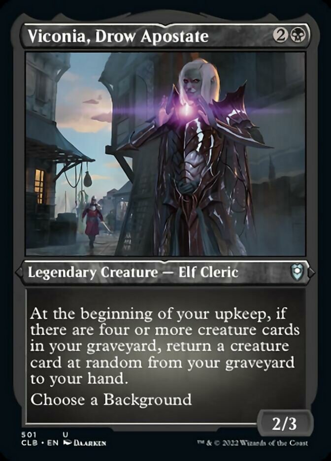 Viconia, Drow Apostate (Foil Etched) [Commander Legends: Battle for Baldur's Gate] | Gate City Games LLC