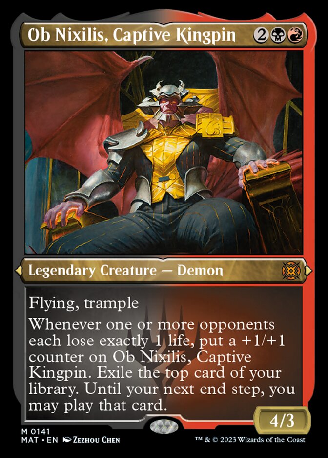 Ob Nixilis, Captive Kingpin (Foil Etched) [March of the Machine: The Aftermath] | Gate City Games LLC