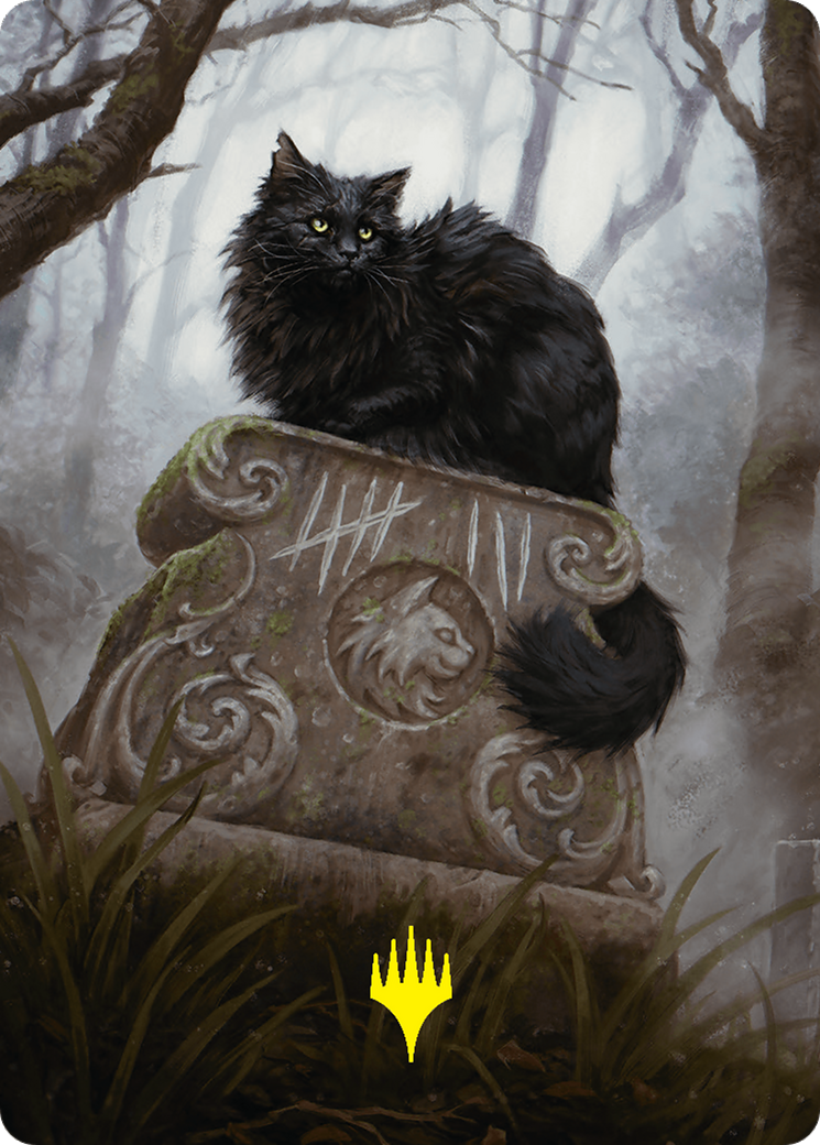 Nine-Lives Familiar 2 Art Card (36/54) (Gold-Stamped Planeswalker Symbol) [Foundations Art Series] | Gate City Games LLC