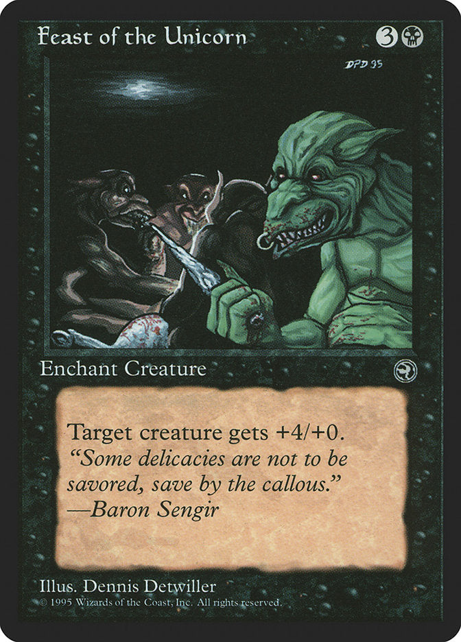 Feast of the Unicorn (Baron Sengir Flavor Text) [Homelands] | Gate City Games LLC