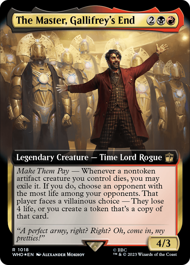 The Master, Gallifrey's End (Extended Art) (Surge Foil) [Doctor Who] | Gate City Games LLC