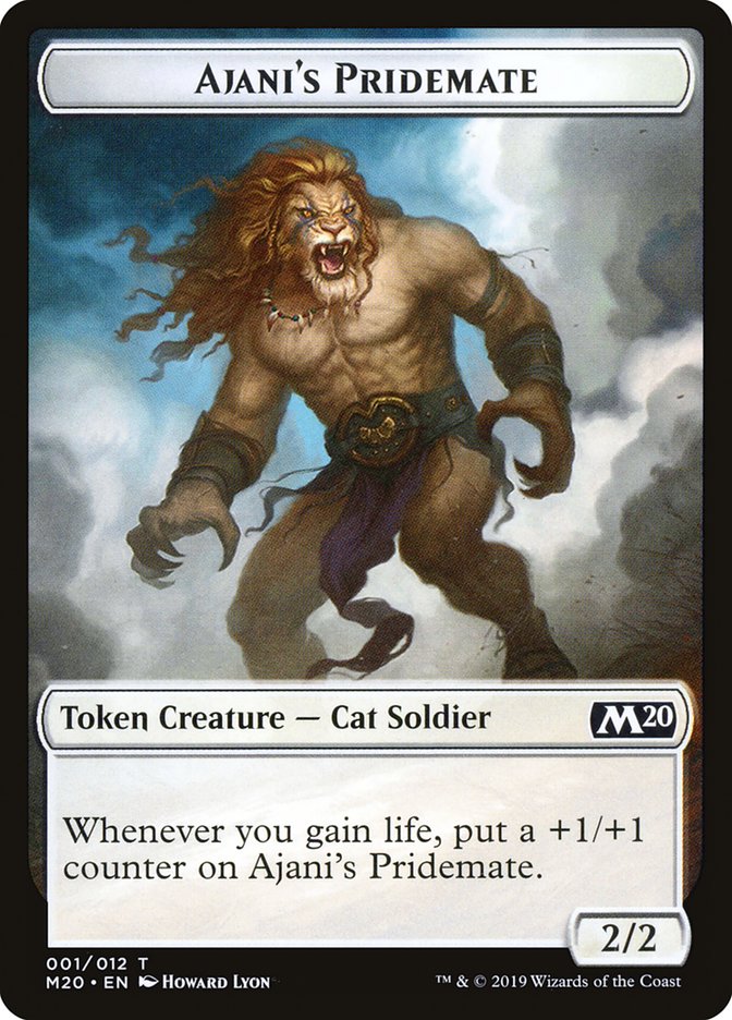 Ajani's Pridemate Token [Core Set 2020 Tokens] | Gate City Games LLC