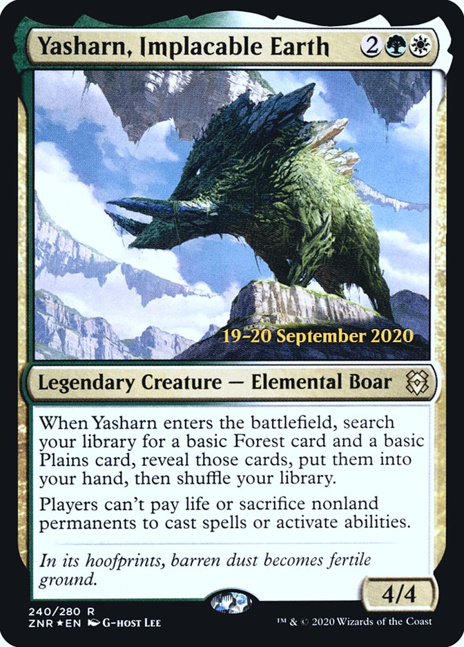 Yasharn, Implacable Earth [Zendikar Rising Prerelease Promos] | Gate City Games LLC