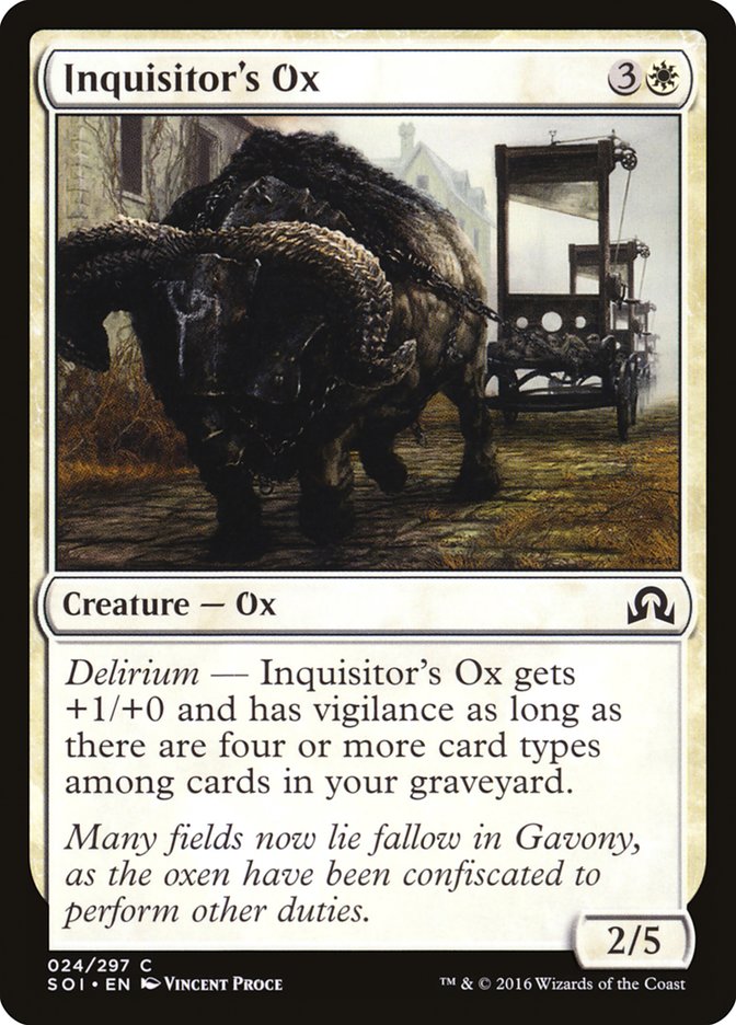 Inquisitor's Ox [Shadows over Innistrad] | Gate City Games LLC