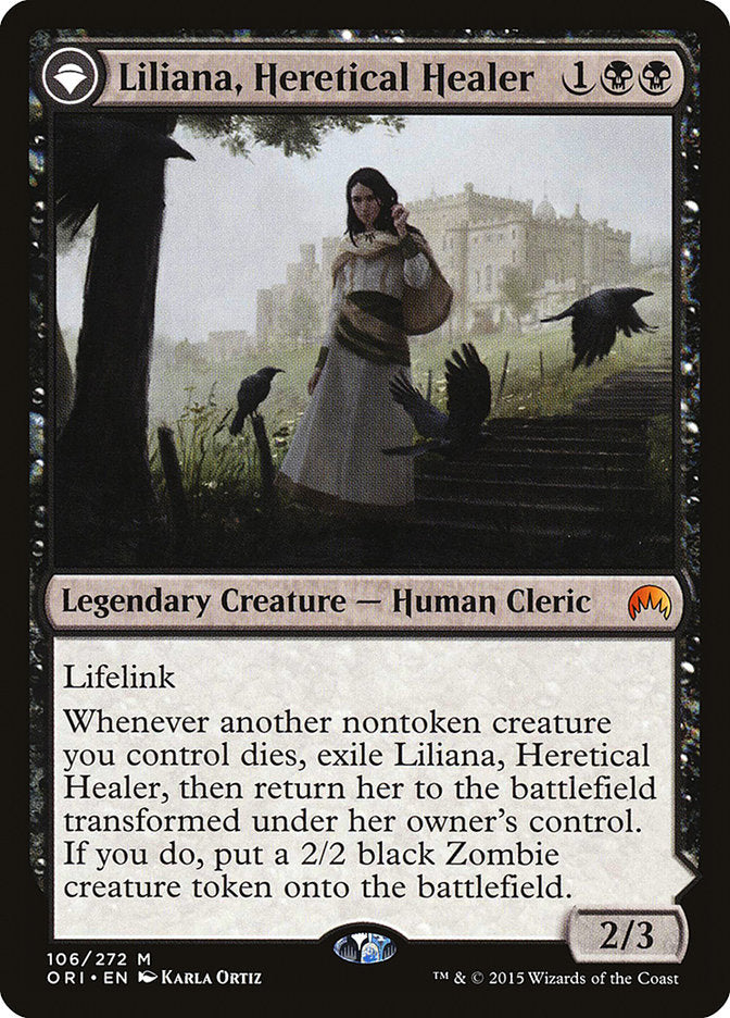 Liliana, Heretical Healer // Liliana, Defiant Necromancer [Magic Origins] | Gate City Games LLC