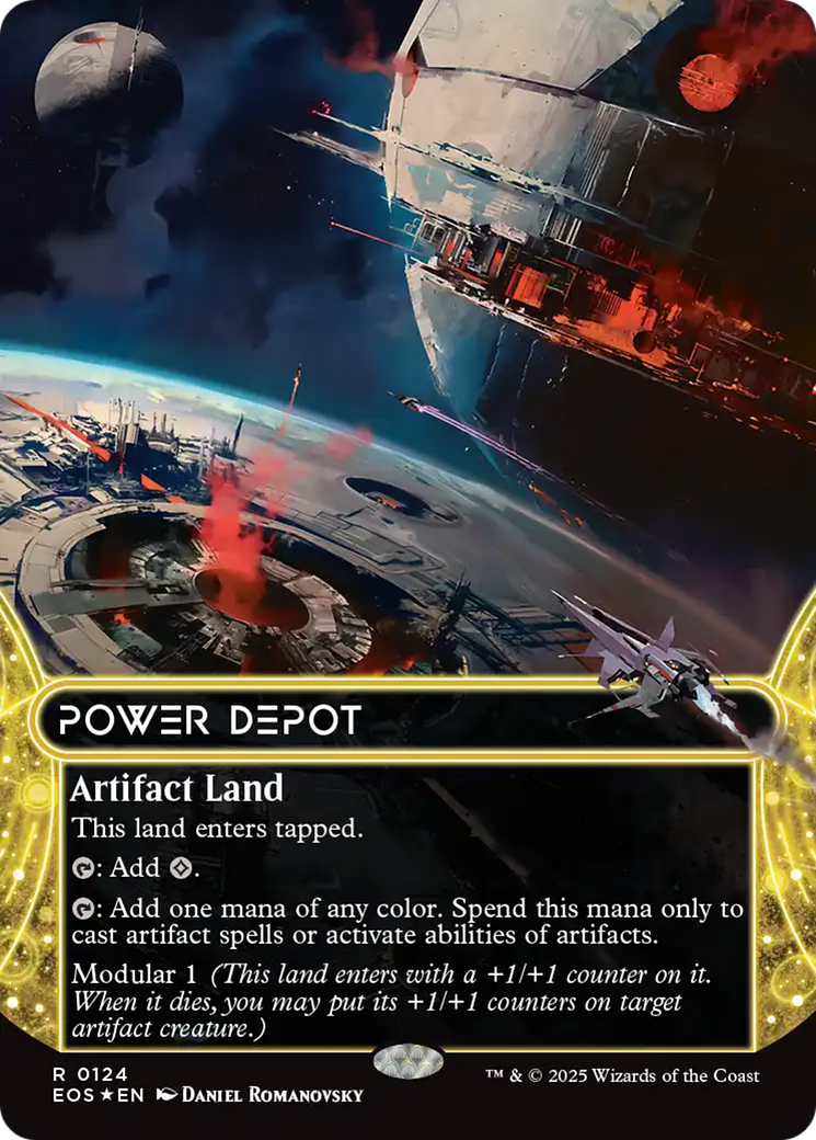 Power Depot (0124) (Borderless) (Galaxy Foil) [Edge of Eternities: Stellar Sights] | Gate City Games LLC