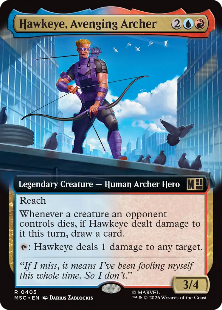 Hawkeye, Avenging Archer (Extended Art) [Marvel Super Heroes Commander] | Gate City Games LLC