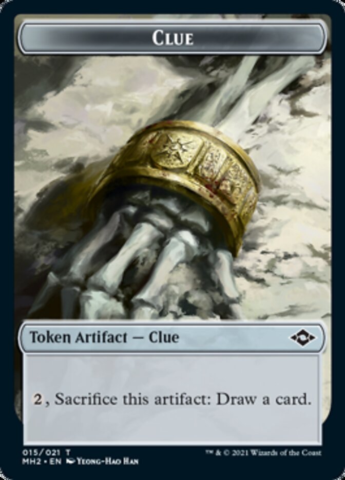 Beast // Clue (15) Double-Sided Token [Modern Horizons 2 Tokens] | Gate City Games LLC
