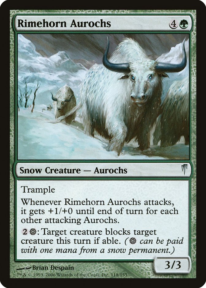 Rimehorn Aurochs [Coldsnap] | Gate City Games LLC