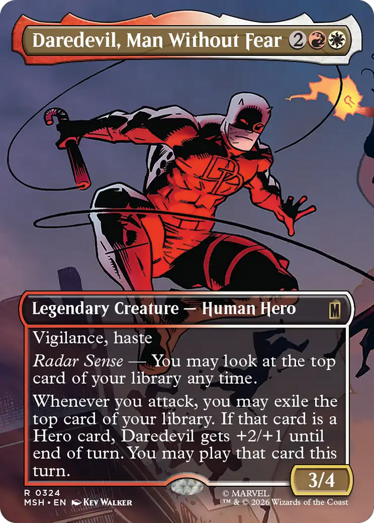 Daredevil, Man Without Fear (Borderless) (0324) [Marvel Super Heroes] | Gate City Games LLC