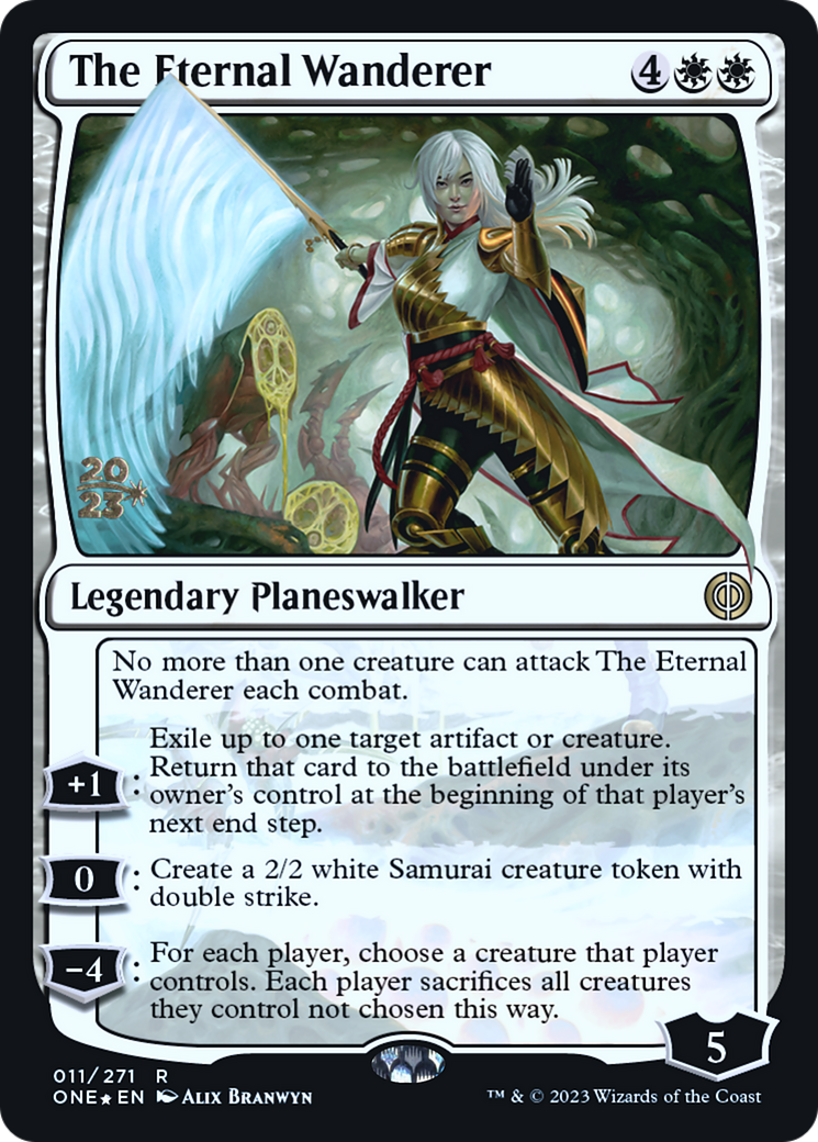 The Eternal Wanderer [Phyrexia: All Will Be One Prerelease Promos] | Gate City Games LLC