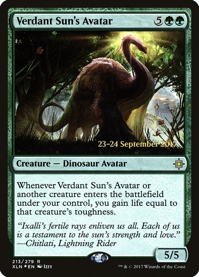 Verdant Sun's Avatar [Ixalan Prerelease Promos] | Gate City Games LLC
