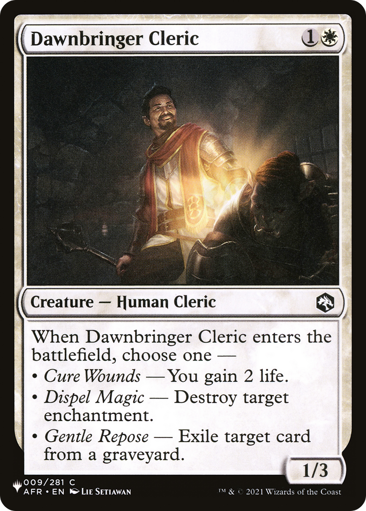 Dawnbringer Cleric [The List Reprints] | Gate City Games LLC