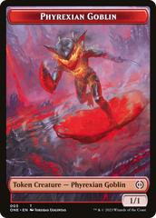 Phyrexian Goblin // Poison Counter Double-Sided Token [Phyrexia: All Will Be One Tokens] | Gate City Games LLC