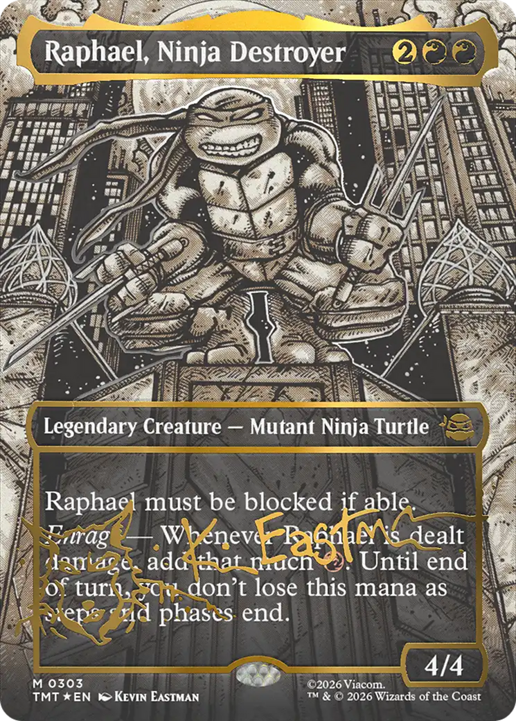 Raphael, Ninja Destroyer (Borderless) (Gold-Stamped Signature) [Teenage Mutant Ninja Turtles] | Gate City Games LLC