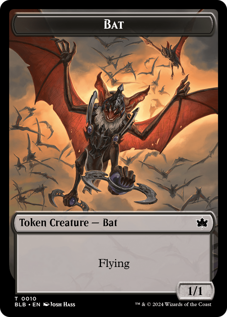 Bat // Intrepid Rabbit Double-Sided Token [Bloomburrow Tokens] | Gate City Games LLC