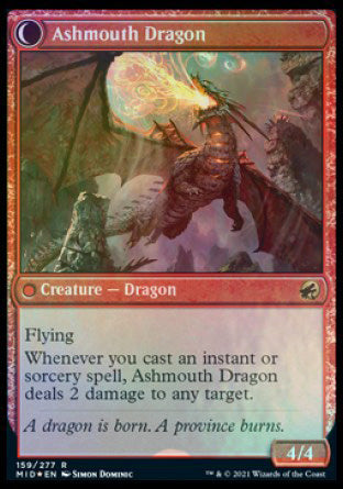 Smoldering Egg // Ashmouth Dragon [Innistrad: Midnight Hunt Prerelease Promos] | Gate City Games LLC