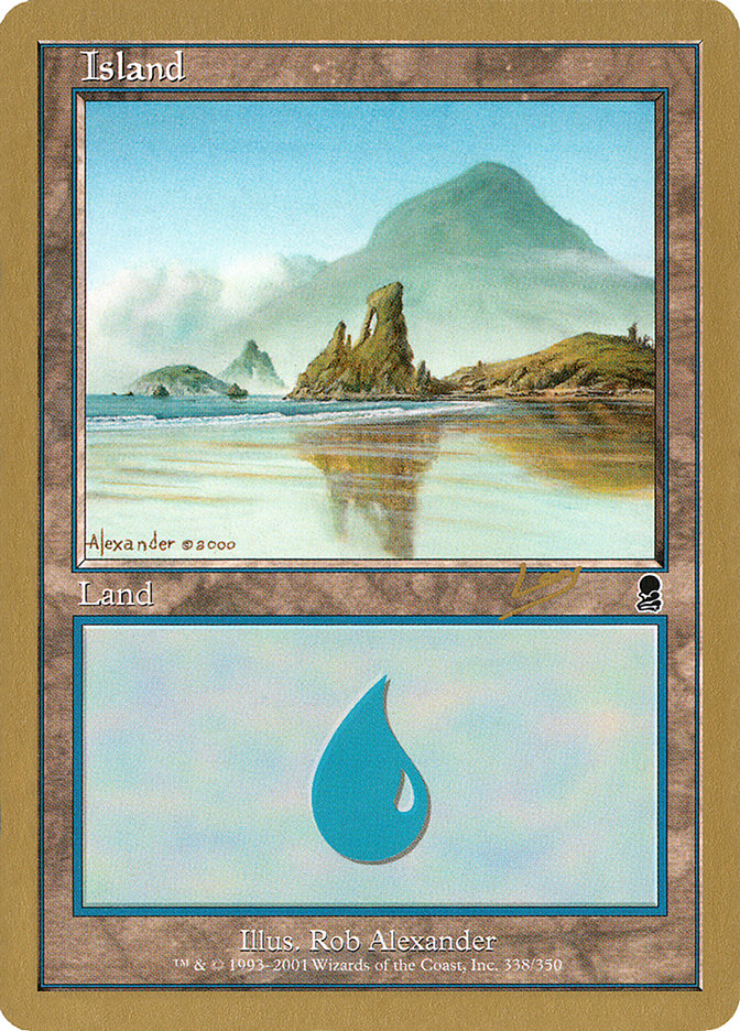 Island (rl338) (Raphael Levy) [World Championship Decks 2002] | Gate City Games LLC