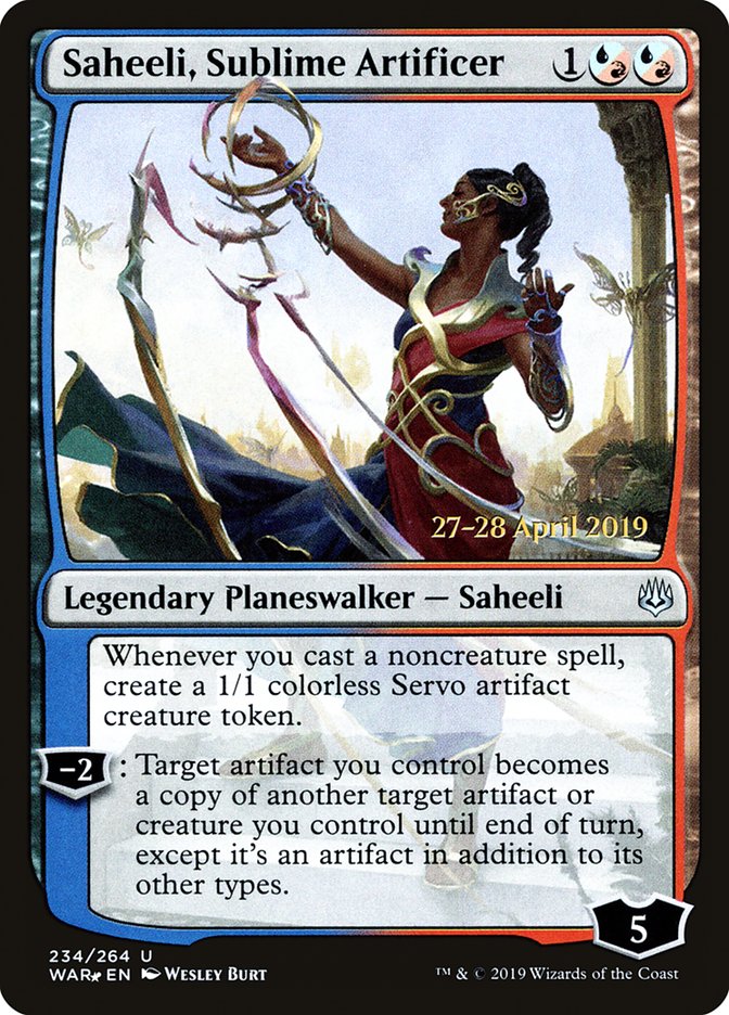 Saheeli, Sublime Artificer [War of the Spark Prerelease Promos] | Gate City Games LLC