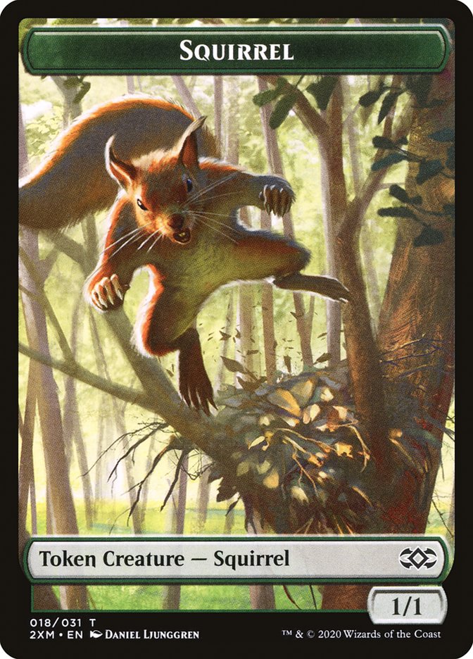 Demon // Squirrel Double-Sided Token [Double Masters Tokens] | Gate City Games LLC