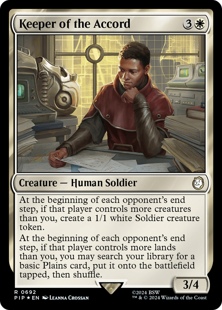 Keeper of the Accord (Surge Foil) [Fallout] | Gate City Games LLC