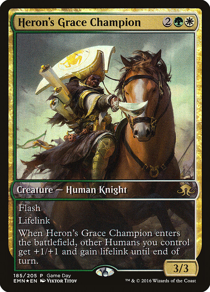 Heron's Grace Champion (Game Day) [Eldritch Moon Promos] | Gate City Games LLC