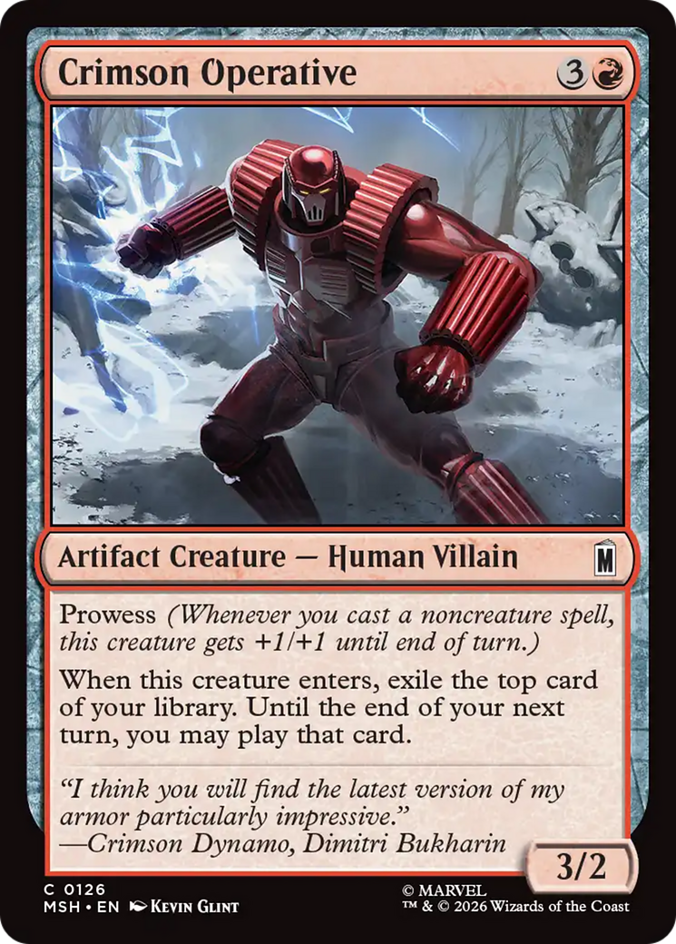 Crimson Operative [Marvel Super Heroes] | Gate City Games LLC