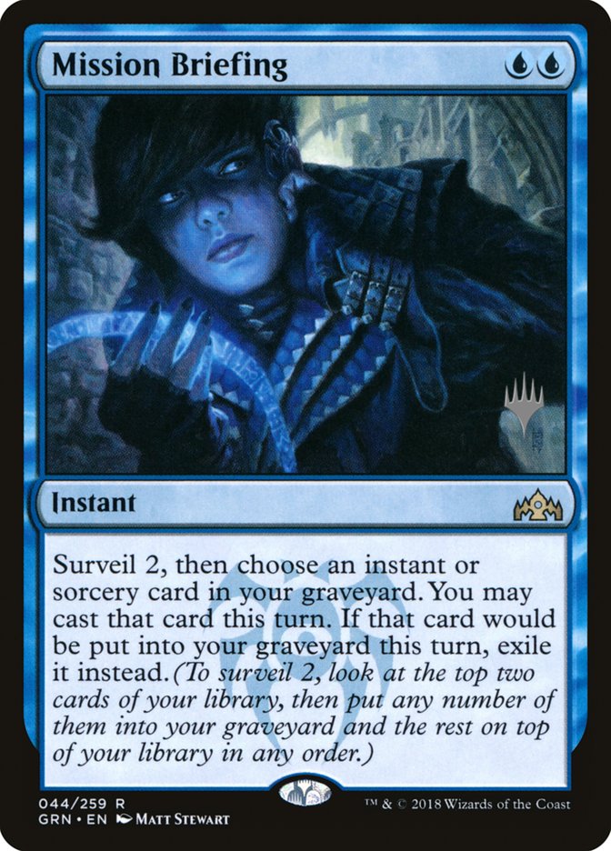 Mission Briefing (Promo Pack) [Guilds of Ravnica Promos] | Gate City Games LLC