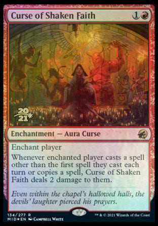 Curse of Shaken Faith [Innistrad: Midnight Hunt Prerelease Promos] | Gate City Games LLC