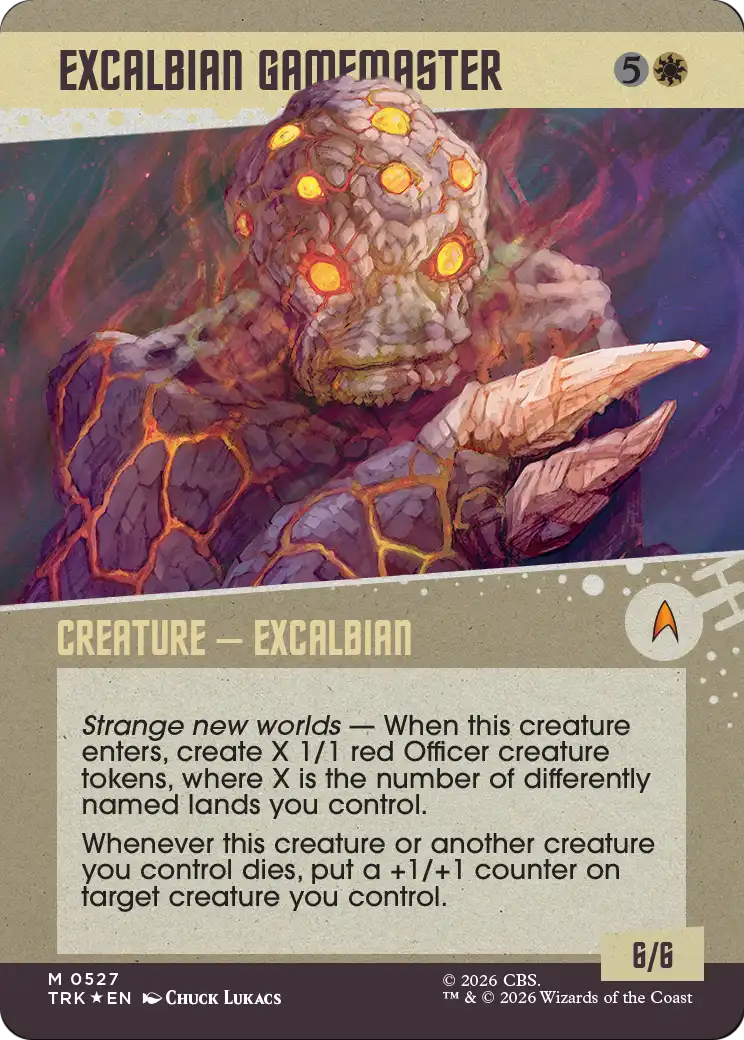 Excalbian Gamemaster (Showcase) (Surge Foil) [Star Trek] | Gate City Games LLC