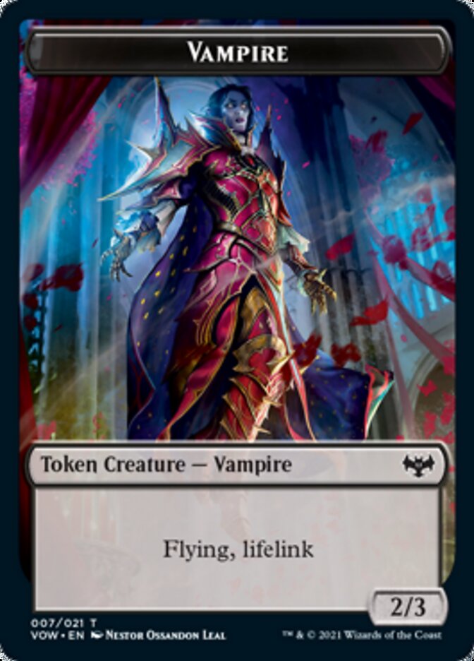 Blood // Vampire (007) Double-Sided Token [Innistrad: Crimson Vow Tokens] | Gate City Games LLC