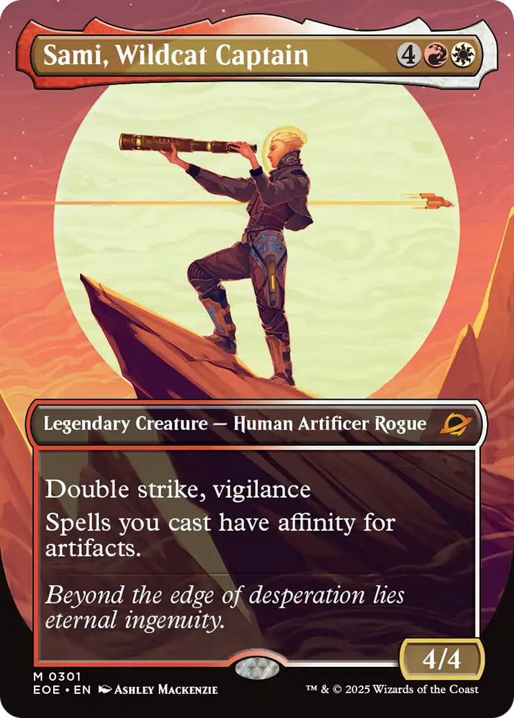 Sami, Wildcat Captain (Borderless) [Edge of Eternities] | Gate City Games LLC